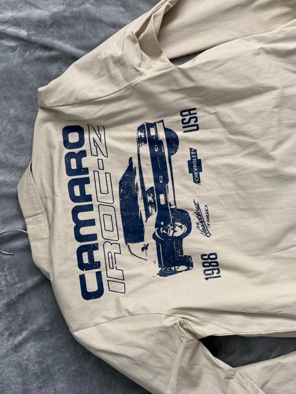 Men’s Beige Racing Jacket - 88 Patch - Picture 2 of 3